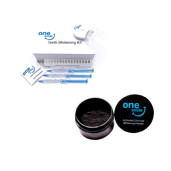 Teeth Whitening Kit and Activated Charcoal Powder Bundle